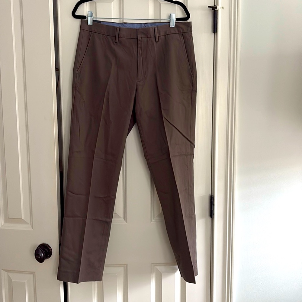 Classic fit dark taupe khaki pant from Jcrew